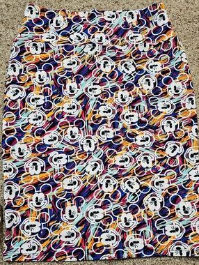 LuLaRoe Multicolor Mickey Mouse Cassie Skirt
